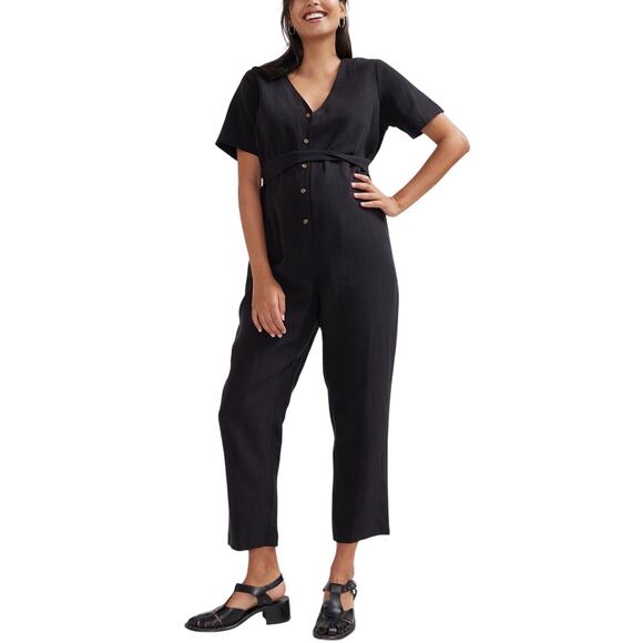 Hatch 'The Noelle' Black Tencel Jumpsuit Size 0 - Picture 1 of 5